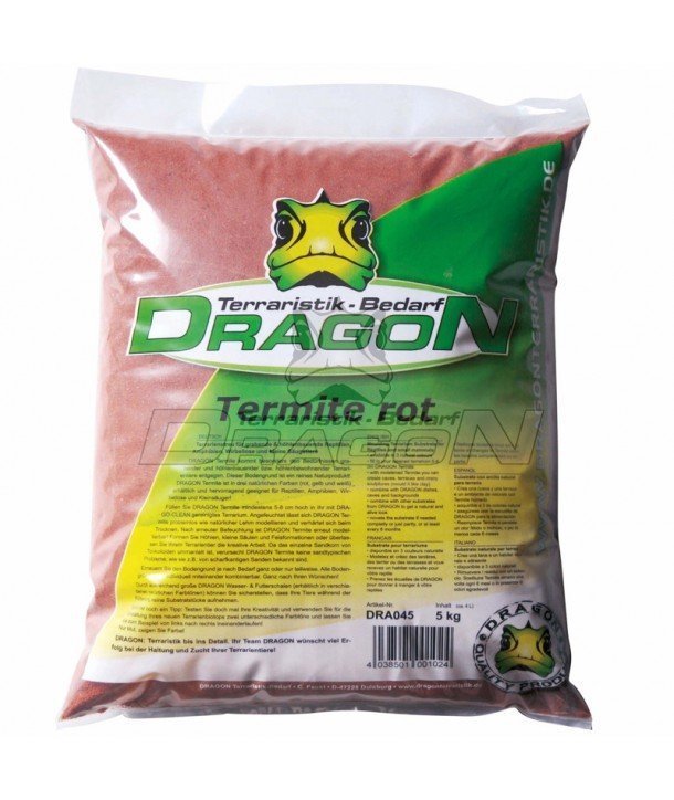 Sustrato desertico Termite Sand, bolsa 5 kilos color rojo